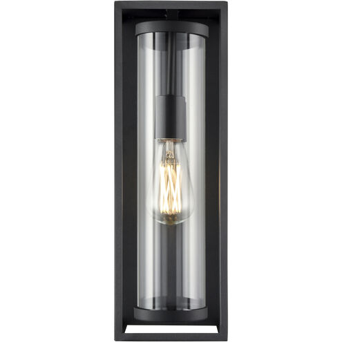 Caleb 1 Light 16.5 inch Textured Black Outdoor Wall Sconce